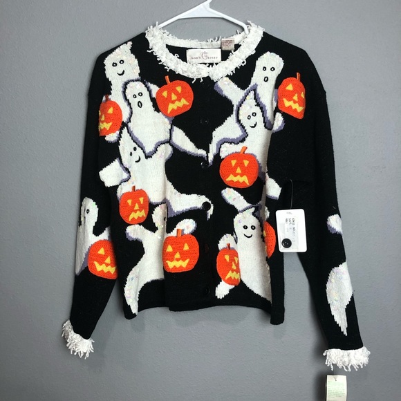 Sweaters - NWT Jane’s Closet ugly Halloween cardigan sweater